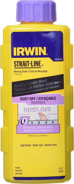IRWIN CHALK 6OZ LIGHT VIOLET DUST-OFF