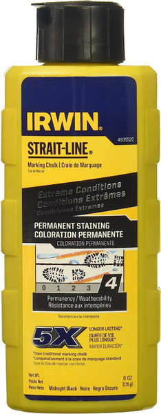 IRWIN CHALK 6 OZ - MIDNIGHT BLACK PERMANENT