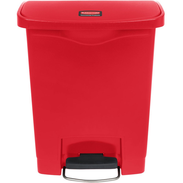 RUBBERMAID COMMERCIAL SLIM JIM STEP-ON - 50L/13G RESIN FRT STEP RED