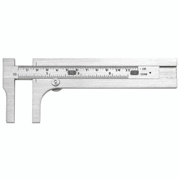 L.S. STARRETT 424 3-1/2" CIRF GAGE/PKTSLIDE CALIPER STNLS STL