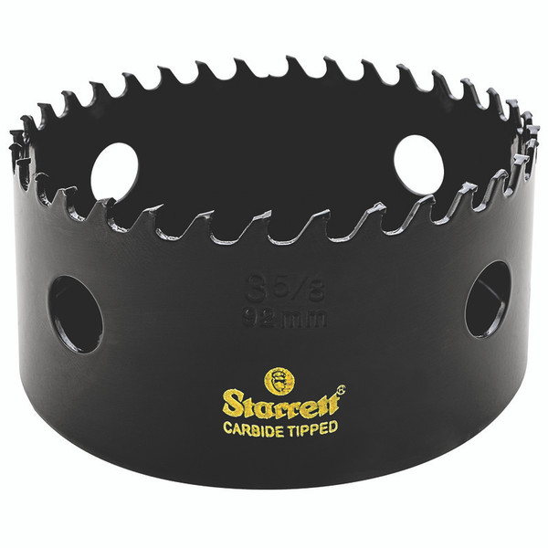 L.S. STARRETT TRIPLE CHIP TUNGSTEN CARBIDE 3-5/8" - 92MM