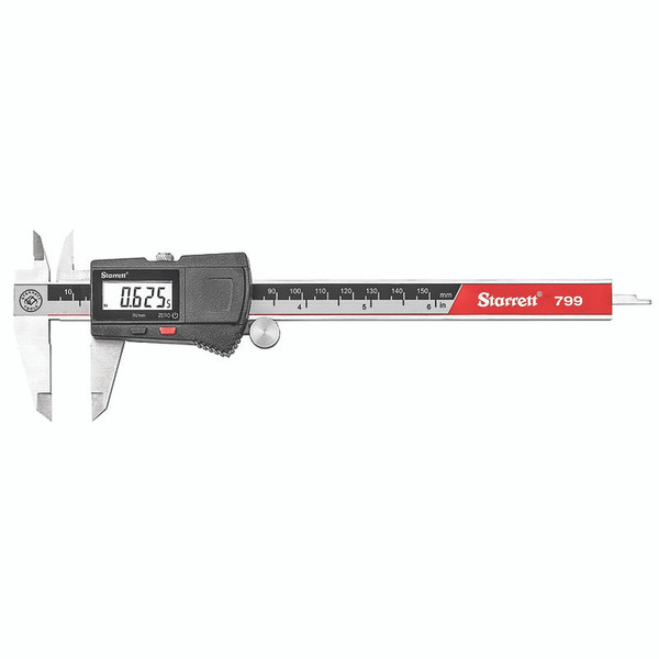 L.S. STARRETT CALIPER  STNLESS STEEL .0005" RES.  AND 0-6"