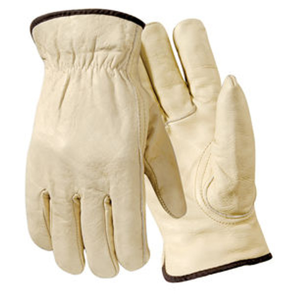 WELLS LAMONT FLEECE LINED GRAIN COWHIDE DRIVERS GLOVE  S