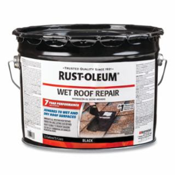 RUST-OLEUM ROOFING WET ROOF REPAIR ROOFINGCEMENT  BLACK  3.3 GAL