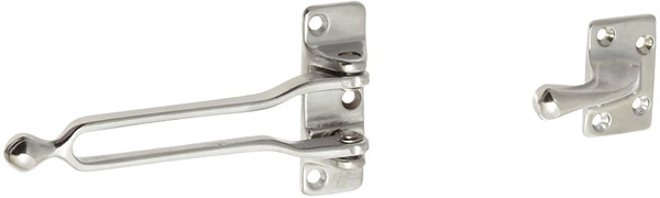 ROCKWOOD Chain Door Guard,Swinging Bar,Chrome 604.26D