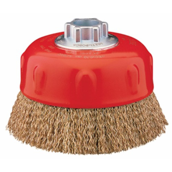 Alfa Tools WB67168G 2 3/8 Crimped Cup Brush Brass Coated With Guard