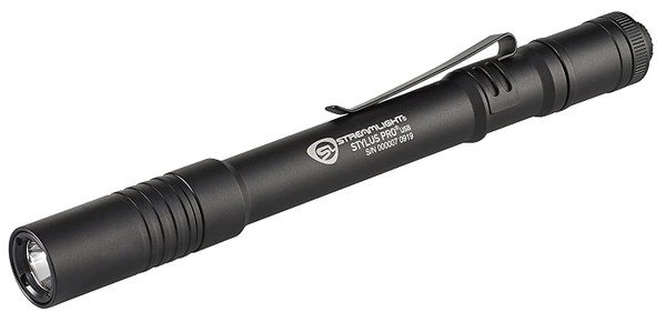 STREAMLIGHT STYLUS PRO USB W/USB CORD  NYL HST BLK/WHT LED