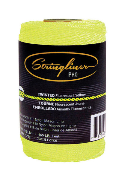 STRINGLINER FL YELLOW TWISTED TWINE-540'-REFILL