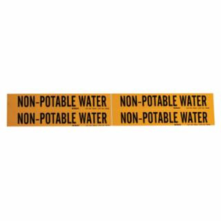 BRADY SELF-STICKING PIPE MARKER  NON-POTABLE WATER