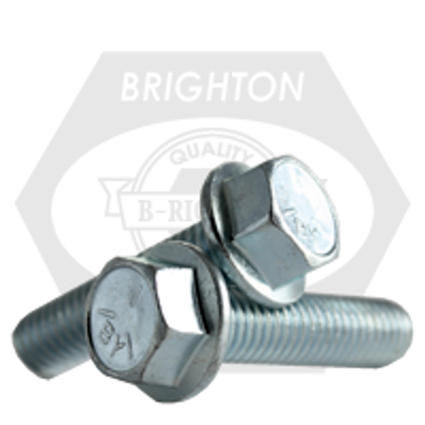 M10-1.50 x 50 mm (Pt), Coarse, Hex Flange Screw Non Serrated DIN 6921 10.9 Zinc Cr+3, Qty 30
