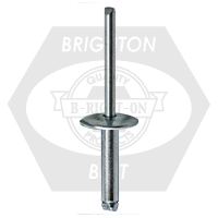 Sbs 6-16L 3/16 (.876-1.000) x 1.2 Steel/Steel Large Dome Head Blind Rivet, Qty 500