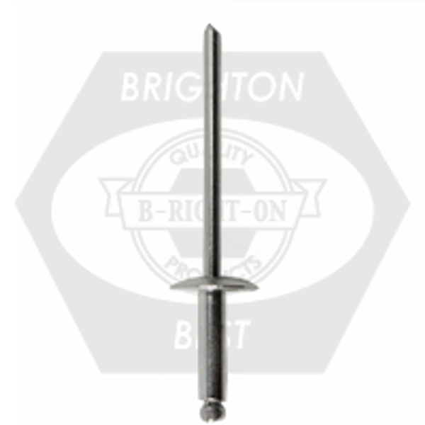 Ssbss 4-2L 1/8 (.063-.125) x 0.250 Stainless 304 / Stainless 304 Large Dome Head Blind Rivet, Qty 500