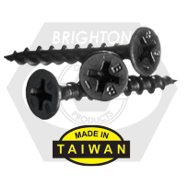 #8-8 x 2" Bugle Head Phil, Coarse, Proferred Drywall Screw Black Phosphated (Taiwan), Qty 2000