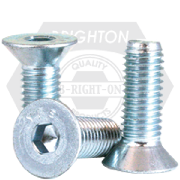 M5-0.80 x 16 mm Flat Head Socket Cap Screw, Class 12.9, DIN7991 Mechanical Zinc Cr+3, Fully Threaded, Qty 2500