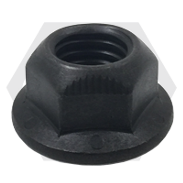 3/8"-16 Hex Flange Cone Locknut (Two Opposite Oval Lock Type) Gr.G Phos & Oil, Qty 2000