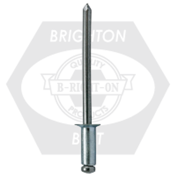 Scs 4-3 1/8 (.126-.187) x 0.313 Steel/Steel Countersunk Blind Rivet, Zinc Cr+3, Qty 500