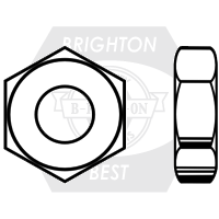 #10-32 Brass Hex Machine Screw Nut, Qty 1500