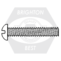 1/4"-20 x 1" Round Head Slot Aluminum Machine Screw, Qty 500