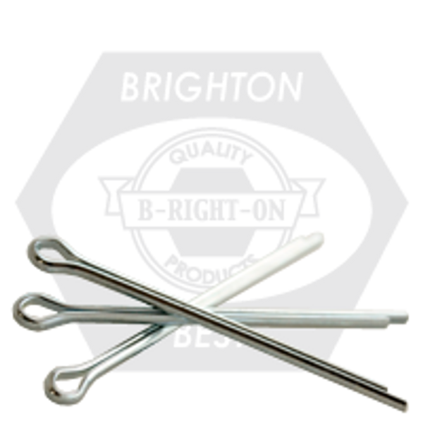 5/32" x 1 1/4" Cotter Pins, Extended Prong Square Cut, Zinc Cr+3, Qty 100