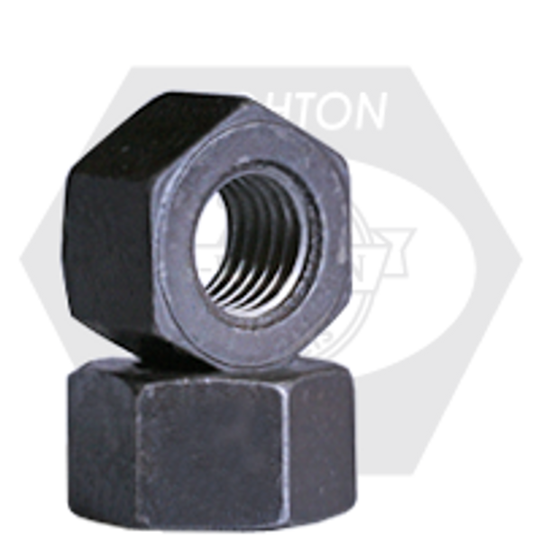 1 1/4"-7 Hex Nuts A194 / Sa 194 2H Heavy, Plain Finish, Made in USA, Qty 250