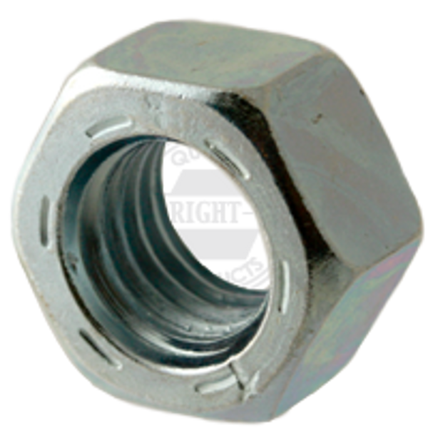 3/8"-24 Hex Nuts Grade 8, Fine, Zinc-Clear Cr+3, Qty 100