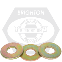 1 1/4" USS Flat Washers Thru-Hardened Zinc-Yellow Cr+6 (U.S.A.), Qty 180