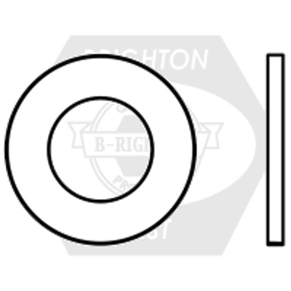 M22 F436M Hardened Flat Washer, Med. Carbon, Plain Finish, Qty 750