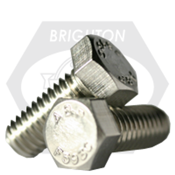 5/8"-11 x 10 1/2" UNC Hex Cap Screws, Coarse, 18-8 Stainless Steel A2, Partially Threaded, Qty 5