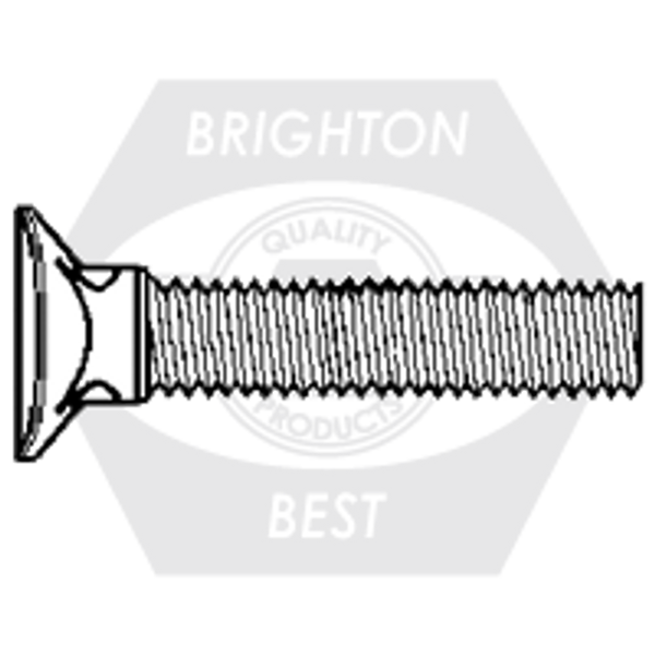 7/16"-20 x 1 7/8" Gd 5 Elip Head Plow Bolt Zinc Cr+3, Fully Threaded, Qty 300