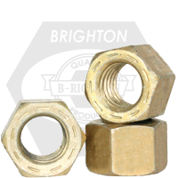 1 1/8"-7 L-9 Hex Nuts, Coarse, Alloy, Cad. Yellow & Wax (U.S.A.), Qty 8