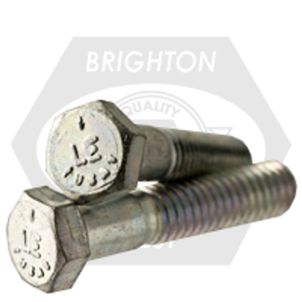 1 1/4"-7 x 7" Hex Cap Screws, Grade 5, Coarse, Med. Carbon Zinc Cr+3, Made in USA, Qty 12
