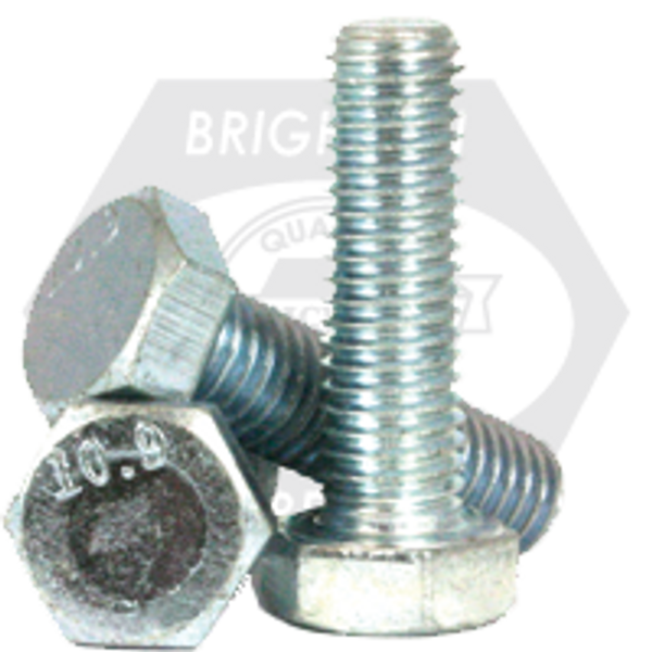 M10-1.25 x 35 mm DIN 961 Hex Cap Screws 10.9 DIN 961, Fine, Alloy, Zinc Cr+3 Bake, Fully Threaded, Qty 100