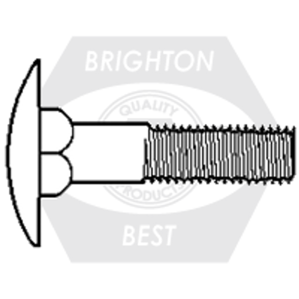 1/4"-20 x 1 1/2" A307 Grade A Step Bolts Full Threaded, Plain Finish, Fully Threaded, Qty 800