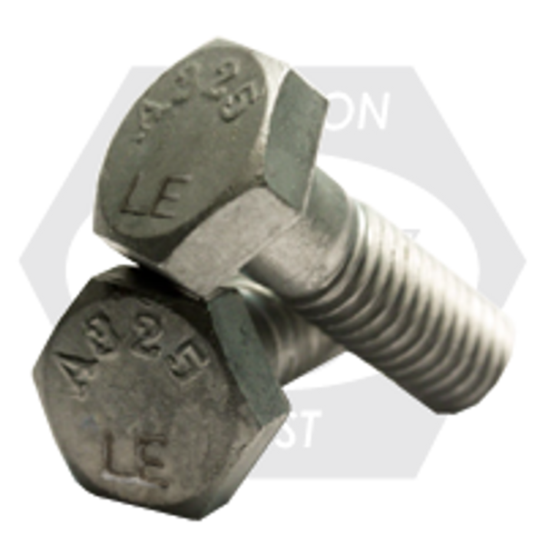 1"-8 x 2" A325, Type 1 Heavy Hex Structural Bolt, Hot-Dipped Galvanized HDG, Made in USA, Fully Threaded, Qty 250