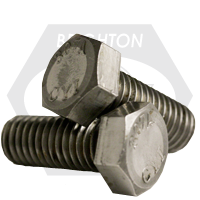 1 3/4"-5 x 14" Hex Bolts, 6" Thread, A307 Grade A, Coarse, Low Carbon Steel, Plain Finish, Qty 5