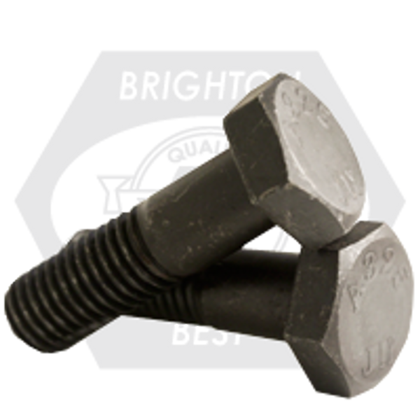 1 1/4"-7 x 10" A325, Type 1 Heavy Hex Structural Bolt, Plain Finish, Partially Threaded, Qty 40