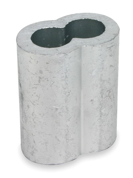 DAYTON Wire Rope Sleeve,3/32 In,Aluminum,PK25 2VJZ1