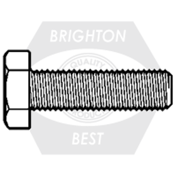 3/4"-10 x 3 1/2" Hex Tap Bolt A307 Grade A, Hot-Dipped Galvanized HDG, Fully Threaded, Qty 75