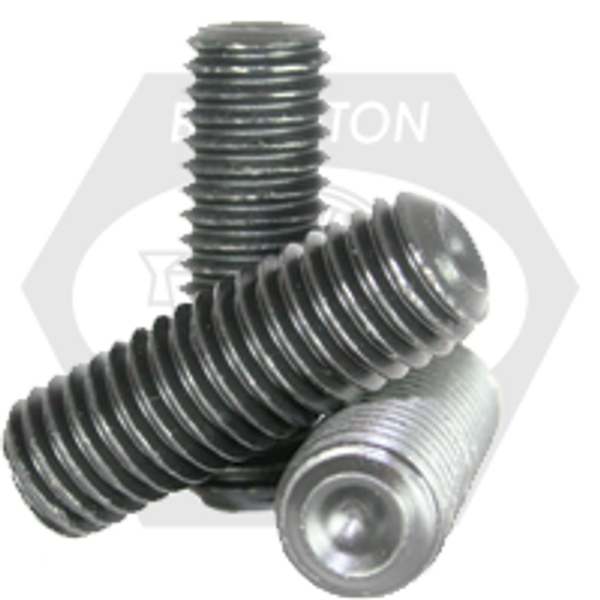 M8-1.25 x 70 mm Socket Set Screw Cup Point 45H, Coarse, ISO4029/DIN916 Black Oxide, Qty 100