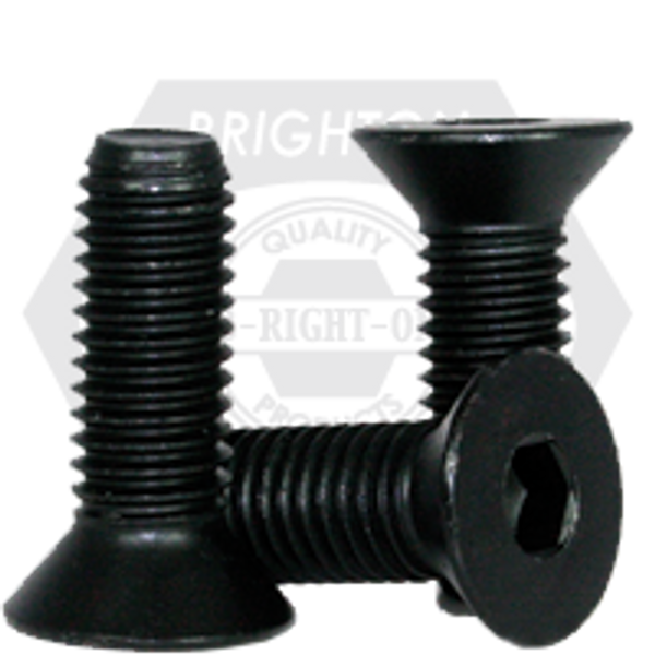 M12-1.75 x 110 mm,DIN 7991 10.9 Flat Head Socket Cap Screws, Coarse, DIN 7991 Thermal Black Oxide, Partially Threaded, Qty 50