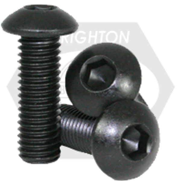 M8-1.25 x 10 mm 10.9 Button Socket Caps, Coarse, ISO 7380 Thermal Black Oxide, Fully Threaded, Qty 100