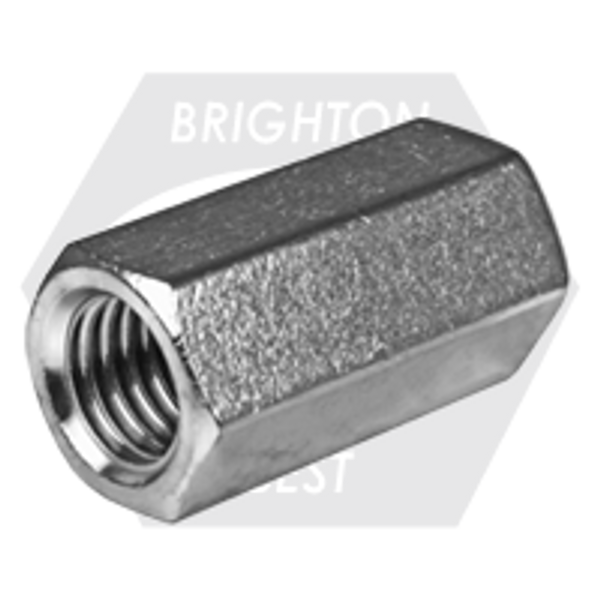 M12-1.75 x 50 Hex Coupling Nuts A4-70 (316), Qty 25