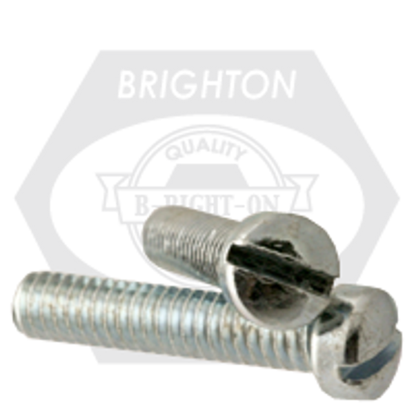 1/4"-20 x 3/4" Machine Screw Fillister Head Slotted, Coarse, Zinc Cr+3, Fully Threaded, Qty 3000