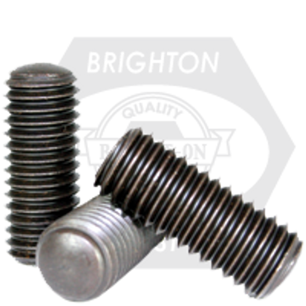 1/2"-13 x 7/8" Socket Set Screws Oval Point, Coarse, Alloy, Black Oxide, Qty 100