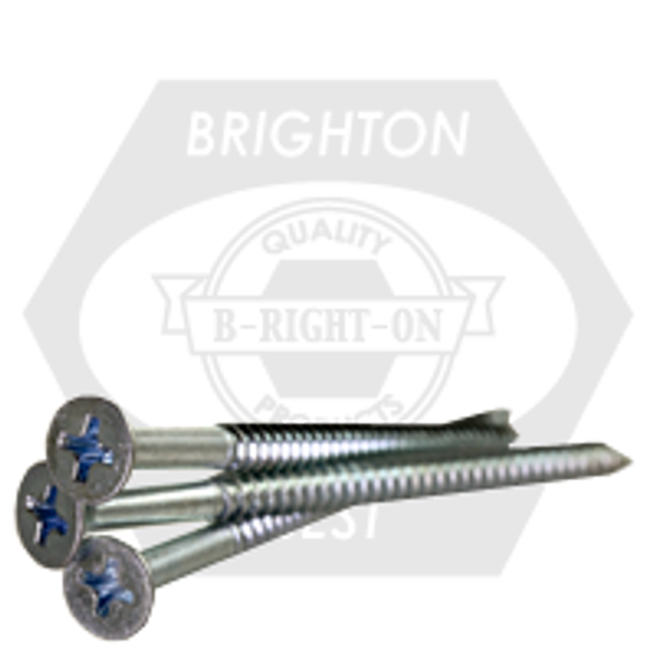 #8-18 x 2 3/8" Bugle Head Phil,#2 Point Self Drilling Drywall Screws, Zinc Cr+3, Qty 3000