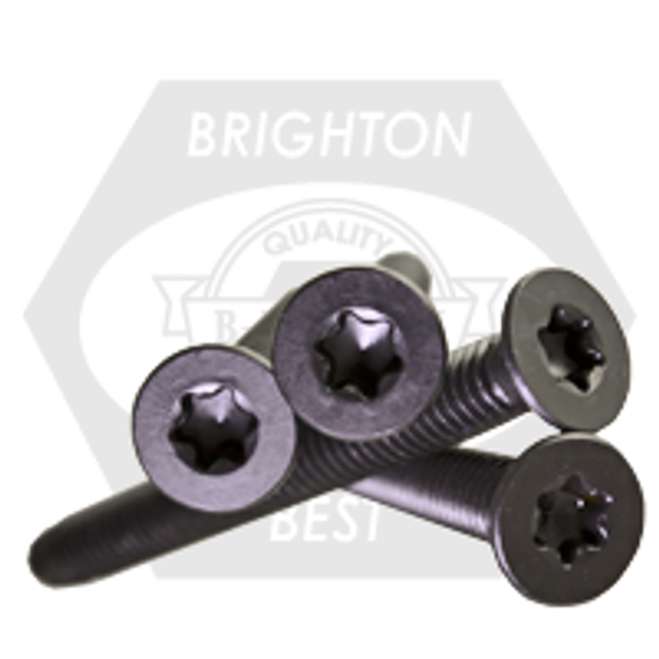 5/16"-18 x 2 1/4" Flat Head 6-Lobe / T-40 Floorboard Thread Cutting Screws, Type F Phosphate, Fully Threaded, Qty 800