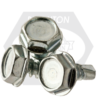 1/4"-14 x 1/2" Indent Hwh Unslot,#2 Point Self Drilling Screws Zinc Cr+3, Fully Threaded, Qty 3500