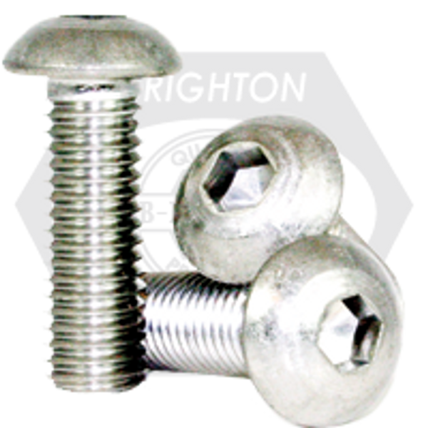 1/2"-13 x 6" Non-Standard Button Socket Caps, Coarse, 18-8 Stainless Steel A2, Fully Threaded, Qty 25