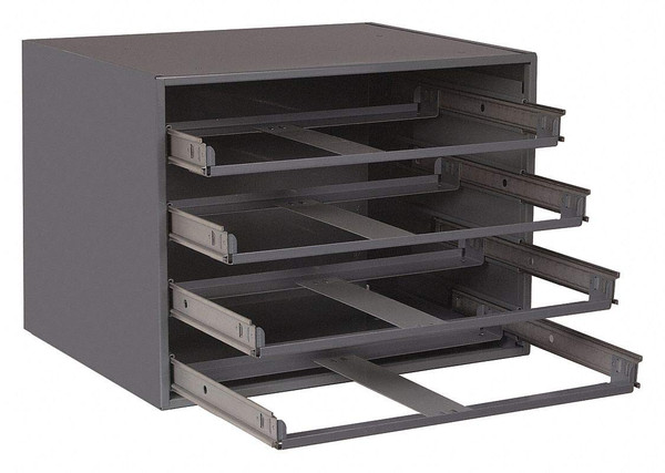 DURHAM Drawer Cab,4 to 13 Cmprtmnt,4 Drwrs,Gray 303-95-D944