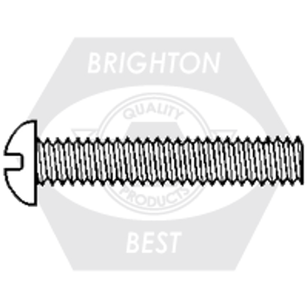 #10-24 x 1 1/2" UNC Round Head Slot Machine Screws, Round Slotted, Stainless Steel 304, Fully Threaded, Qty 500